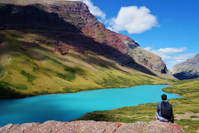 Dazzling glacial landscapes around Apgar Campground.